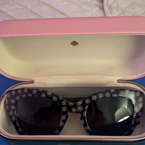 Kate Spade Black and White Floral Sunglasses